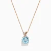 Effy Jewelry Aquarius 14K Rose u0026 White Gold Aquamarine and Diamond Pendant | Necklaces & Pendants