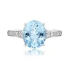 Effy Jewelry Aquarius 14K White Gold Aquamarine and Diamond Ring, 3.30 TCW | Rings