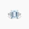 BH Multi Aquarius 14K White Gold Aquamarine and Diamond Ring, 5.05 TCW | Rings