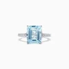BH Multi Aquarius 14K White Gold Aquamarine and Diamond Ring, 4.12 TCW | Rings
