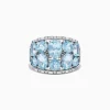 Effy Jewelry Aquarius 14k White Gold Aquamarine and Diamond Ring | Rings