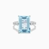 Effy Jewelry Aquarius 14K White Gold Aquamarine and Diamond Cocktail Ring | Rings