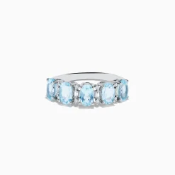 Effy Jewelry Aquarius 14K White Gold Aquamarine and Diamond Ring | Rings