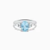 Effy Jewelry Aquarius 14K White Gold Aquamarine and Diamond Ring | Rings