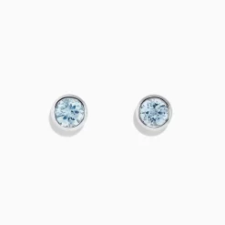 BH Multi Aquarius 14K White Gold Aquamarine Stud Earrings, 0.90 TCW | Earrings