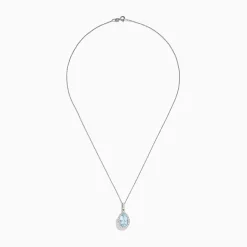 Effy Jewelry Aquarius 14K White Gold Aquamarine and Diamond Pendant | Necklaces & Pendants