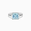Effy Jewelry Aquarius 14K White Gold Diamond and Aquamarine Ring | Rings