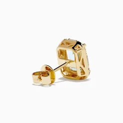 Effy Jewelry Aquarius 14K Yellow Gold Aquamarine and Diamond Earrings | Earrings