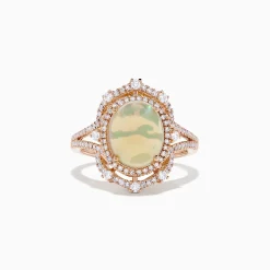 BH Multi Aurora 14K Rose Gold Opal and Diamond Cocktail Ring, 4.06 TCW | Rings