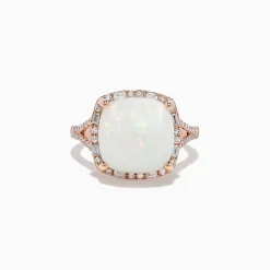 BH Multi Aurora 14K Rose Gold Opal and Diamond Ring | Rings