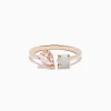 Effy Jewelry Aurora 14K Rose Gold Opal and Morganite Toi Et Moi Ring | Rings