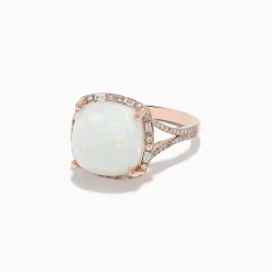 BH Multi Aurora 14K Rose Gold Opal and Diamond Ring | Rings
