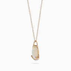 Effy Jewelry Aurora 14K Rose Gold Opal and Diamond Pendant | Necklaces & Pendants