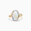 Effy Jewelry Aurora 14K Two Tone Gold Opal and Diamond Ring, 1.49 TCW | Rings