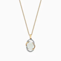 Effy Jewelry Aurora 14K Two Tone Gold Opal and Diamond Pendant, 1.49 TCW | Necklaces & Pendants
