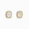 Effy Jewelry Aurora 14K Yellow Gold Diamond and Opal Stud Earrings | Earrings
