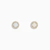 BH Multi Aurora 14K Yellow Gold Opal and Diamond Earrings, 0.87 TCW | Earrings