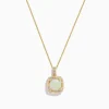 BH Multi Aurora 14K Yellow Gold Opal and Diamond Pendant, 1.41 TCW | Necklaces & Pendants