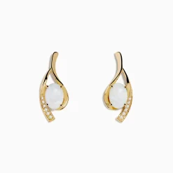 Effy Jewelry Aurora 14K Yellow Gold Opal and Diamond Earrings | Earrings