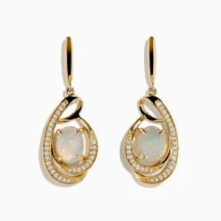 Effy Jewelry Aurora 14K Yellow Gold Opal and Diamond Earrings | Earrings