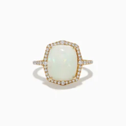 BH Multi Aurora 14K Yellow Gold Opal and Diamond Ring | Rings
