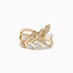 BH Multi Aurora 14K Yellow Gold Opal and Diamond Ring | Rings