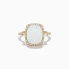 Effy Jewelry Aurora 14K Yellow Gold Opal and Diamond Ring | Rings