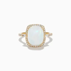 Effy Jewelry Aurora 14K Yellow Gold Opal and Diamond Ring | Rings