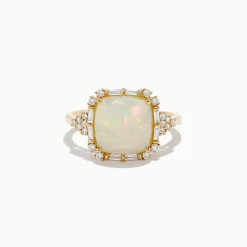 Effy Jewelry Aurora 14K Yellow Gold Opal and Diamond Ring | Rings