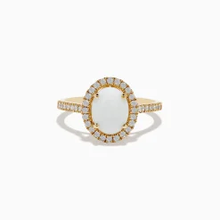 Effy Jewelry Aurora 14K Yellow Gold Opal and Diamond Ring | Rings