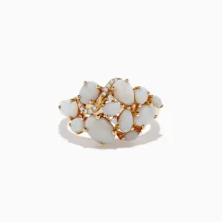 Effy Jewelry Aurora 14K Yellow Gold Opal and Diamond Ring | Rings