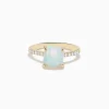 Effy Jewelry Aurora 14K Yellow Gold Opal and Diamond Ring | Rings