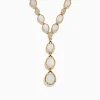 Effy Jewelry Aurora 14K Yellow Gold Opal and Diamond Y Necklace | Necklaces & Pendants