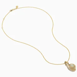 Effy Jewelry Aurora 14K Yellow Gold Opal and Diamond Pendant | Necklaces & Pendants