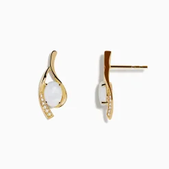Effy Jewelry Aurora 14K Yellow Gold Opal and Diamond Earrings | Earrings