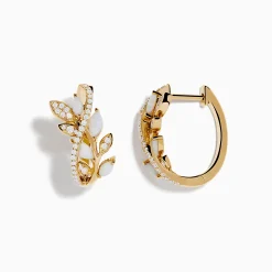 Effy Jewelry Aurora 14K Yellow Gold Opal and Diamond Earrings | Earrings