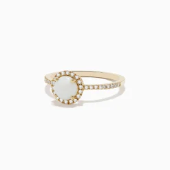 BH Multi Aurora 14K Yellow Gold Opal and Diamond Ring, 0.72 TCW | Rings