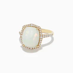 BH Multi Aurora 14K Yellow Gold Opal and Diamond Ring | Rings