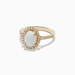 Effy Jewelry Aurora 14K Yellow Gold Opal and Diamond Ring | Rings