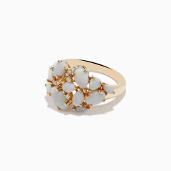 Effy Jewelry Aurora 14K Yellow Gold Opal and Diamond Ring | Rings