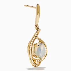 Effy Jewelry Aurora 14K Yellow Gold Opal and Diamond Earrings | Earrings