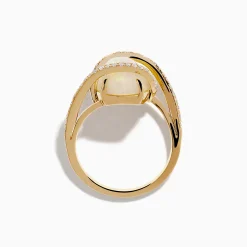 Effy Jewelry Aurora 14K Yellow Gold Opal and Diamond Ring | Rings