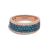 Effy Jewelry Bella Bleu 14K Rose Gold Blue and White Diamond Ring, 1.28 TCW | Rings
