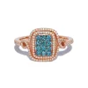 Effy Jewelry Bella Bleu 14K Rose Gold Blue and White Diamond Ring, 0.52 TCW | Rings