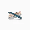 BH Multi Bella Bleu 14K Two Tone Gold Blue and White Diamond Ring, 0.79 TCW | Rings