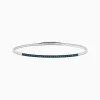 BH Multi Bella Bleu 14K White Gold Blue Diamond Bangle | Bracelets