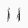Effy Jewelry Bella Bleu 14K White Gold Blue and White Diamond Earrings, 0.58 TCW | Earrings