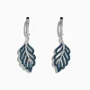 Effy Jewelry Bella Bleu 14K White Gold Blue and White Diamond Earrings, 1.54 TCW | Earrings