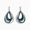 Effy Jewelry Bella Bleu 14K White Gold Blue and White Diamond Earrings | Earrings