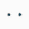 Effy Jewelry Bella Bleu 14K White Gold Blue and White Diamond Earrings 0.50 TCW | Earrings
